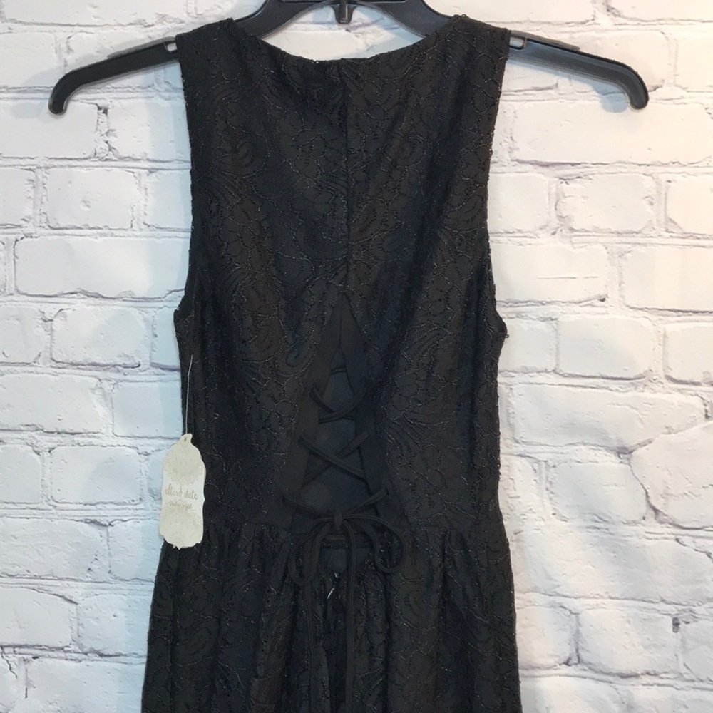 NWT Altar’d State Black Floral Lace Skater Dress - Picture 2 of 8